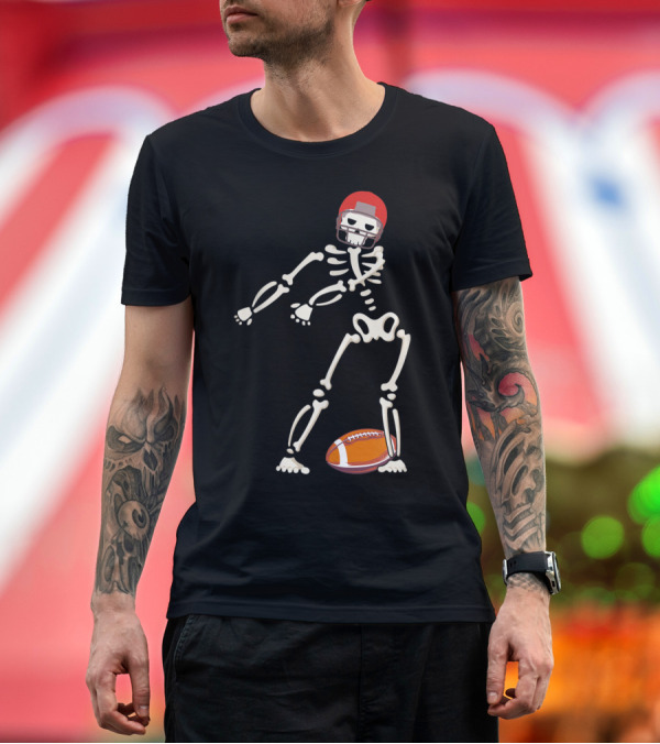 Premium T-Shirt: Skeleton Floss Dance Rugby Football T-Shirt Skeleton Floss Dance Rugby Football T-Shirt