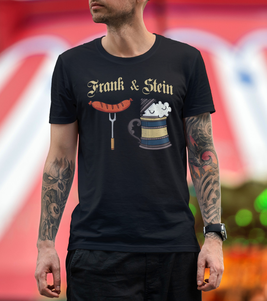 Frank and Stein Sausage and Beer Mug Oktoberfest T-Shirt
