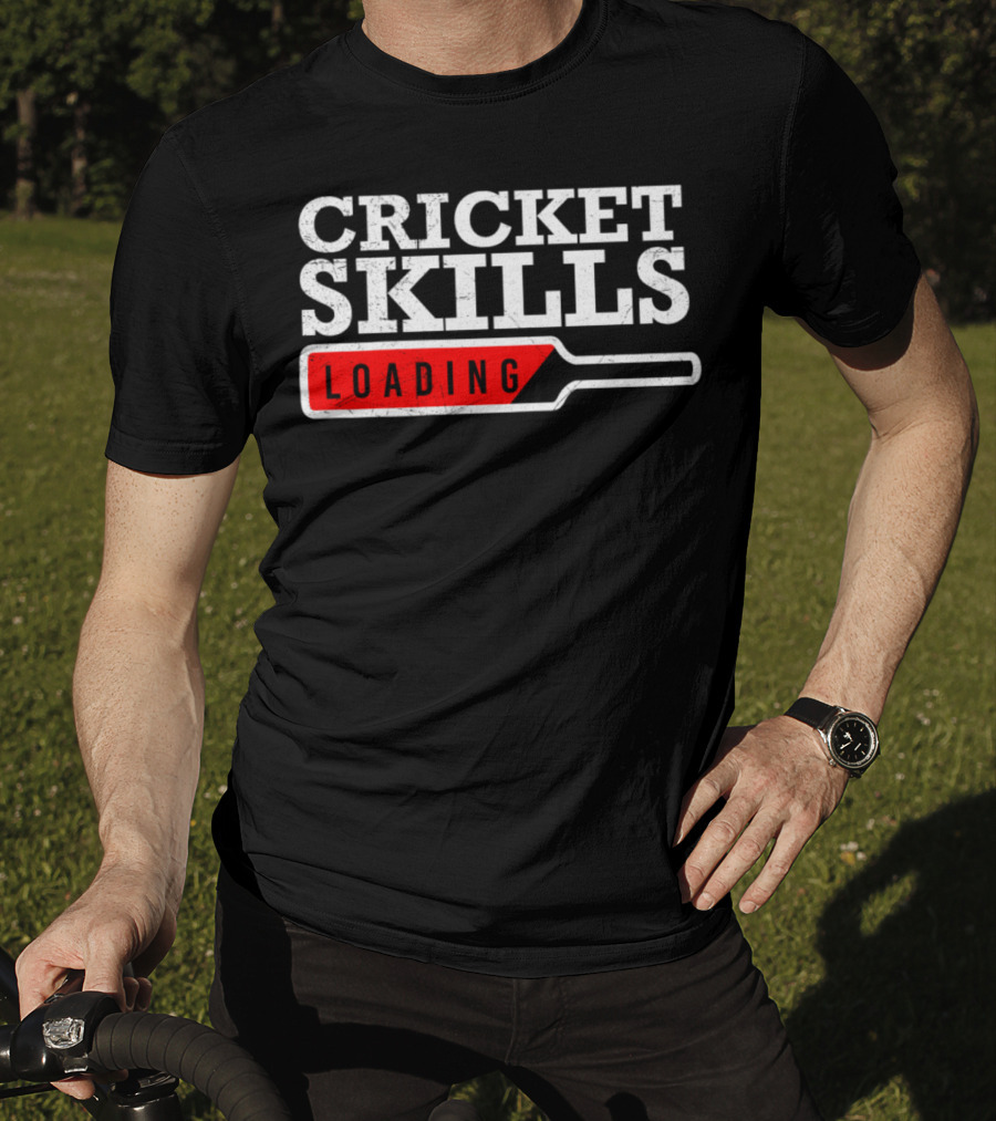 Cricket Skills Loading Iconic Cricket Bat T-Shirt