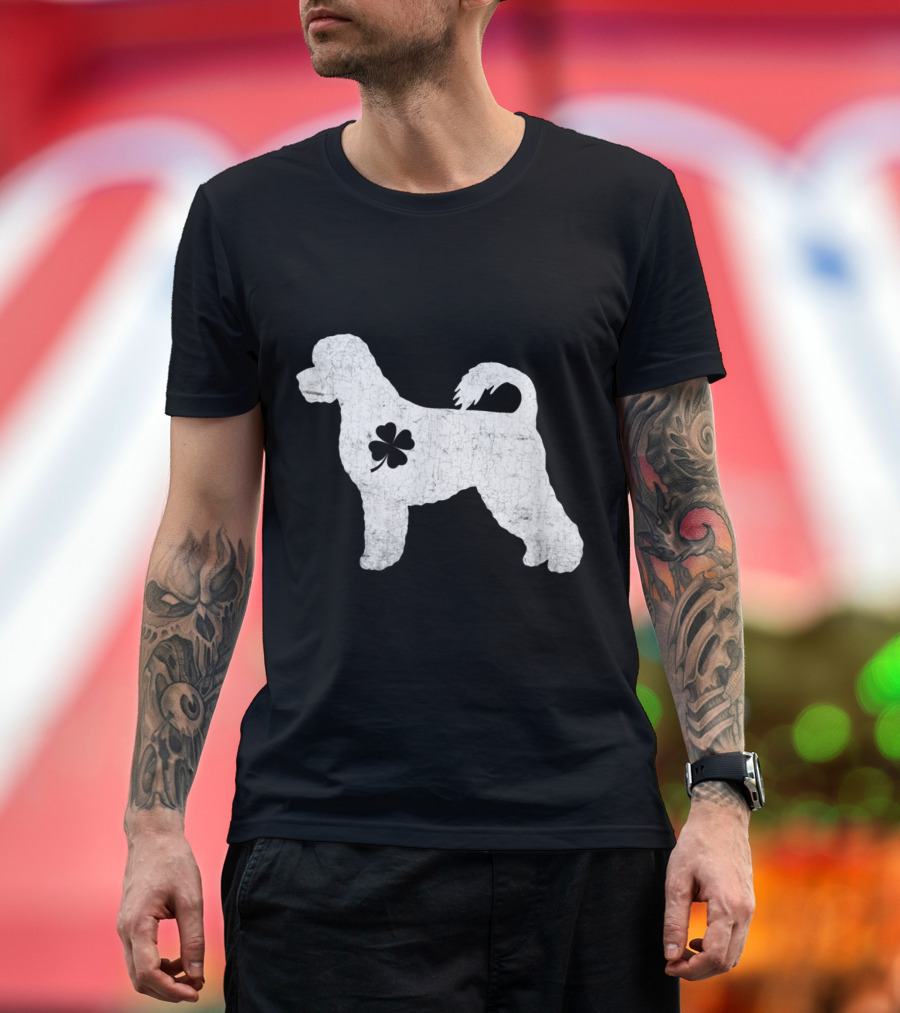 Portuguese Water Dog Fourleafclover Irish T-Shirt