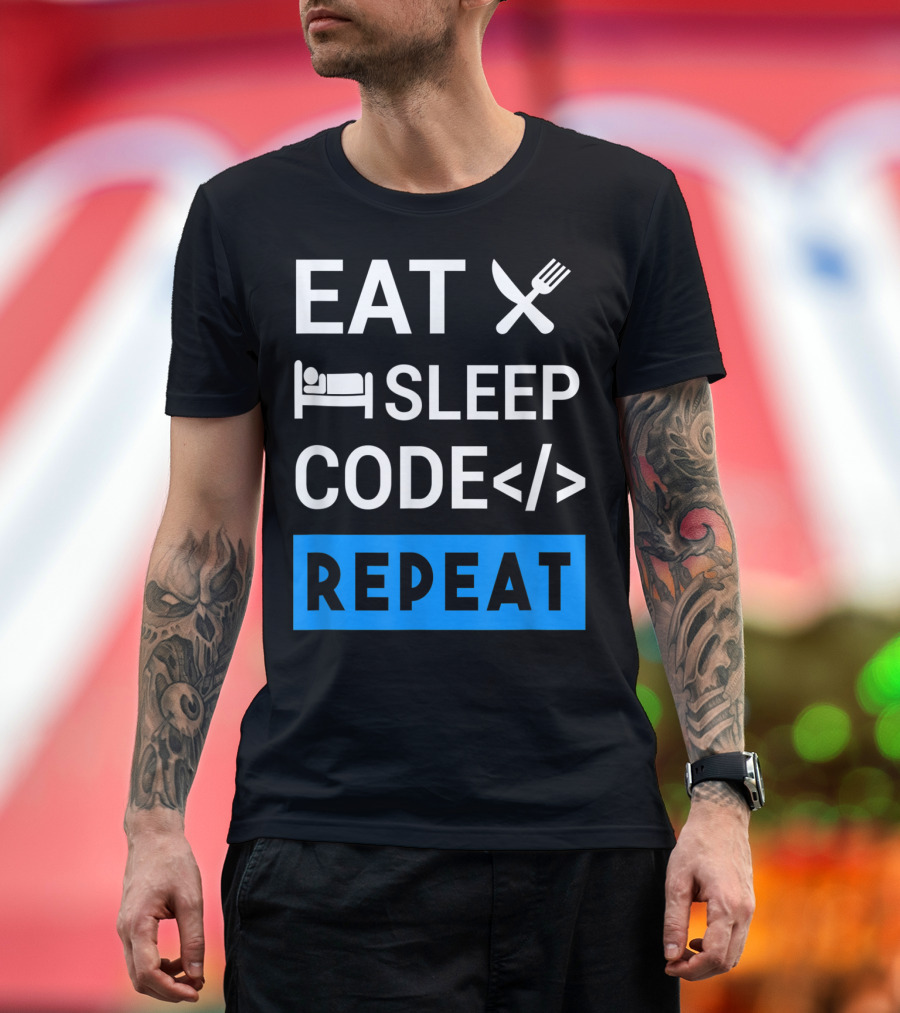 Eat Sleep Code Repeat Coding Programmer Lifestyle T-Shirt