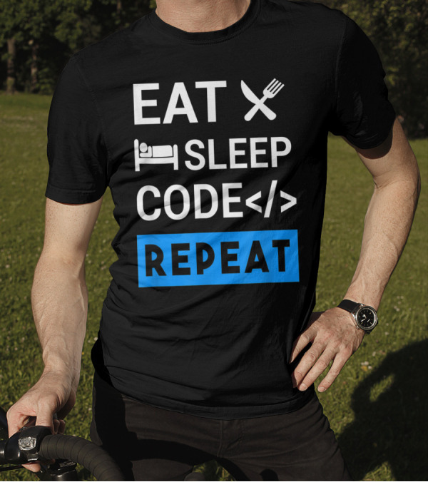 Eat Sleep Code Repeat Coding Programmer Lifestyle T-Shirt