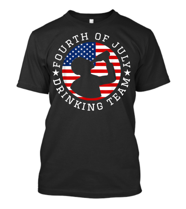 Fourth Of July Drinking Team USA Flag T-Shirt