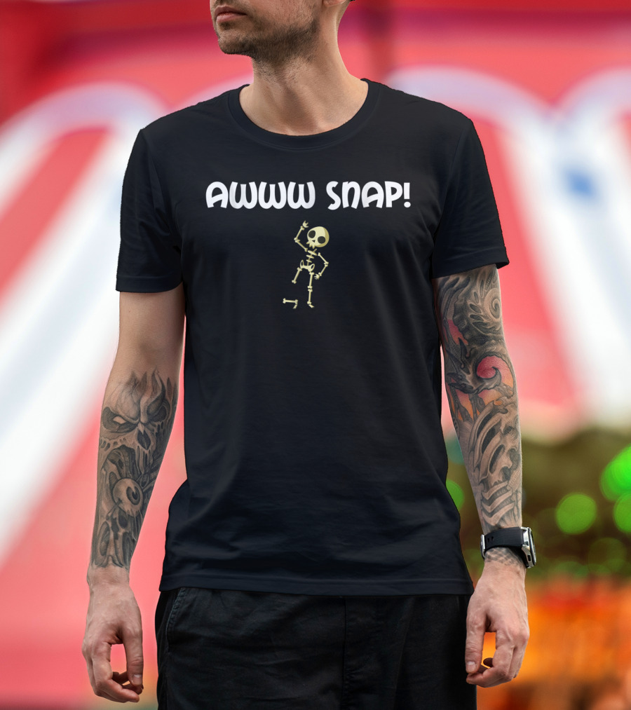 Awww Snap Funny Broken Skeleton T-Shirt