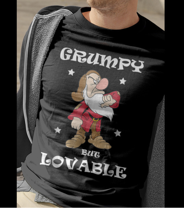 Grumpy But Lovable Dwarf Star-Studded Christmas Mood T-Shirt
