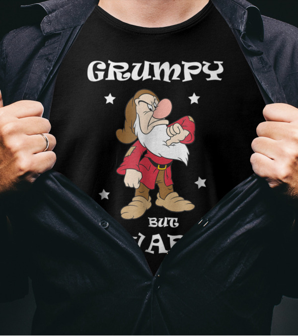 Grumpy But Lovable Dwarf Star-Studded Christmas Mood T-Shirt