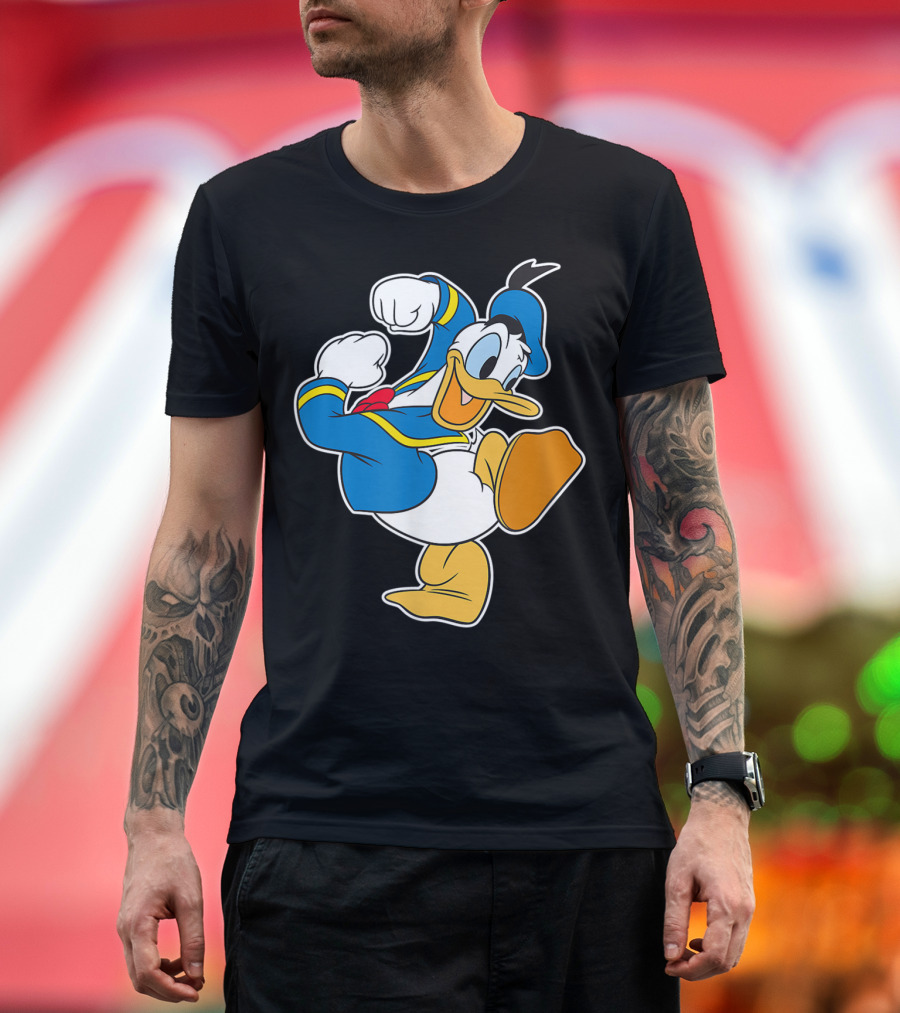 Disney Donald Duck Enthusiastic Classic Animation Pose T-Shirt