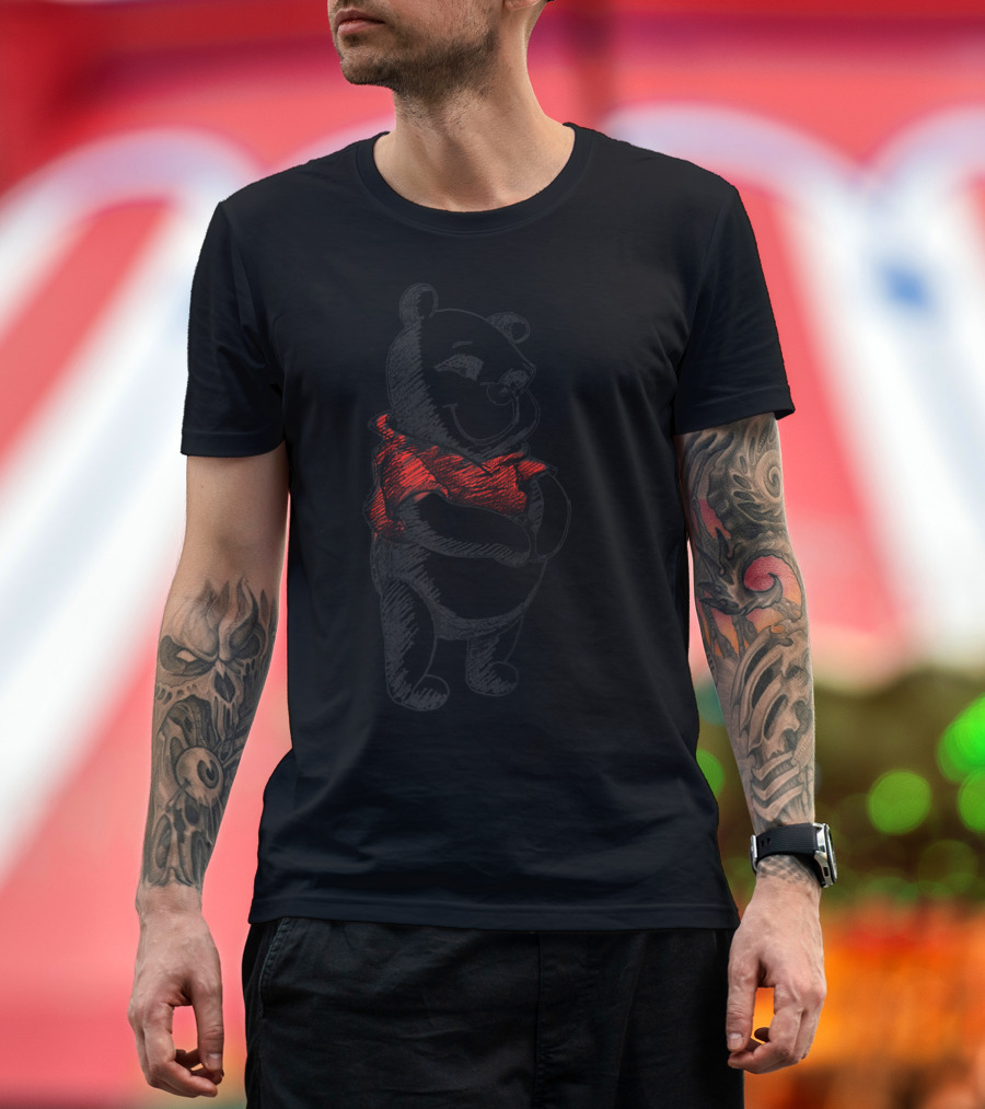Disney Winnie The Pooh Red Sketch T-Shirt