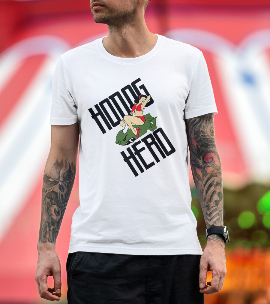 Hodag Hero Pin-Up Riding Mythical Creature T-Shirt