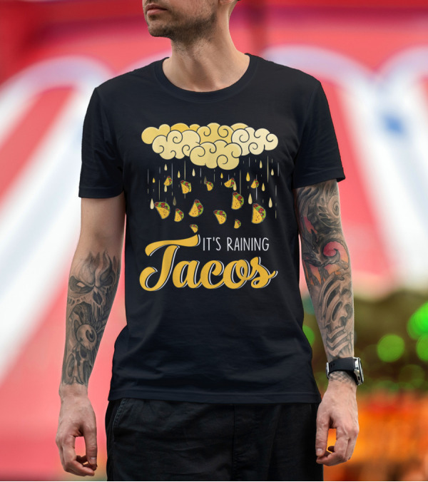 Premium T-Shirt: It's Raining Tacos Cloud and Taco T-Shirt It's Raining Tacos Cloud and Taco T-Shirt