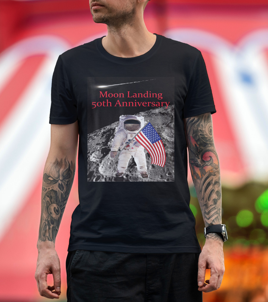 Moon Landing 50th Anniversary American Astronaut on the Moon T-Shirt