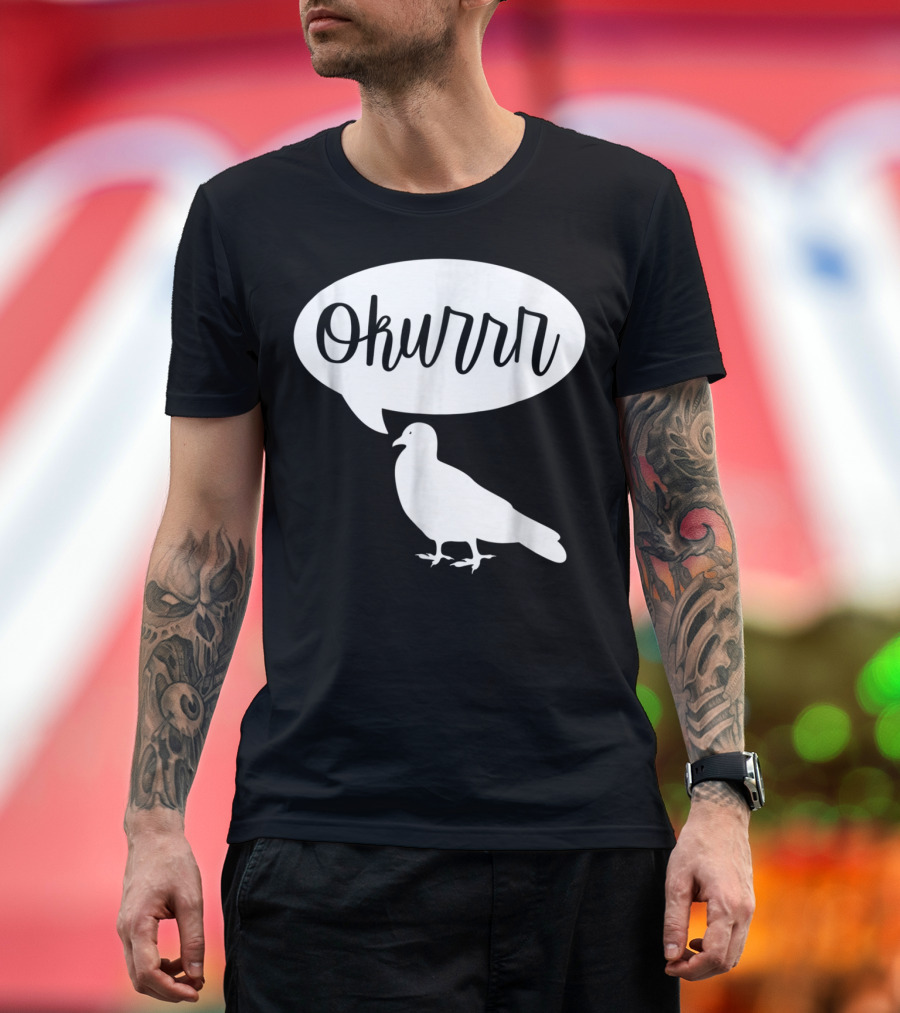 Okurrr Speech Bubble Pigeon T-Shirt