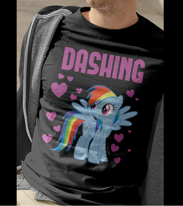 Dashing Rainbow Dash Hearts My Little Pony T-Shirt