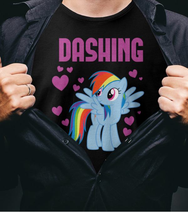 Dashing Rainbow Dash Hearts My Little Pony T-Shirt