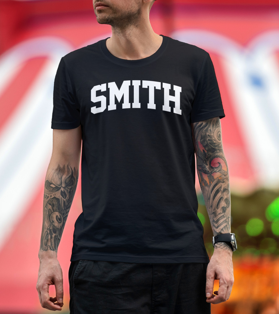 Smith Family Name Smith Bold Lettering T-Shirt