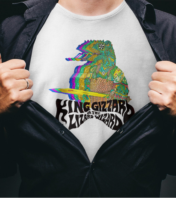 King Gizzard And The Lizard Wizard Psychedelic Colorful Lizard T-Shirt