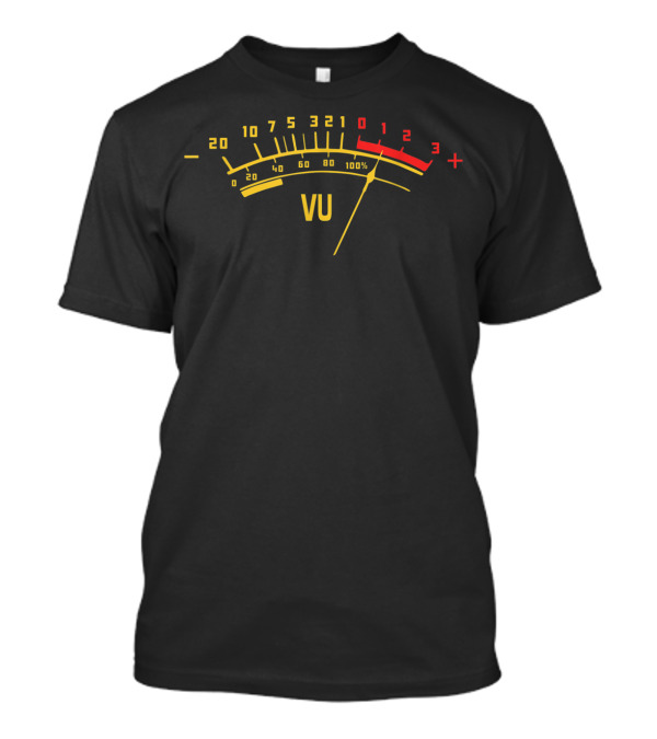 VU Meter Sound Engineer Analog Retro Audio Levels T-Shirt