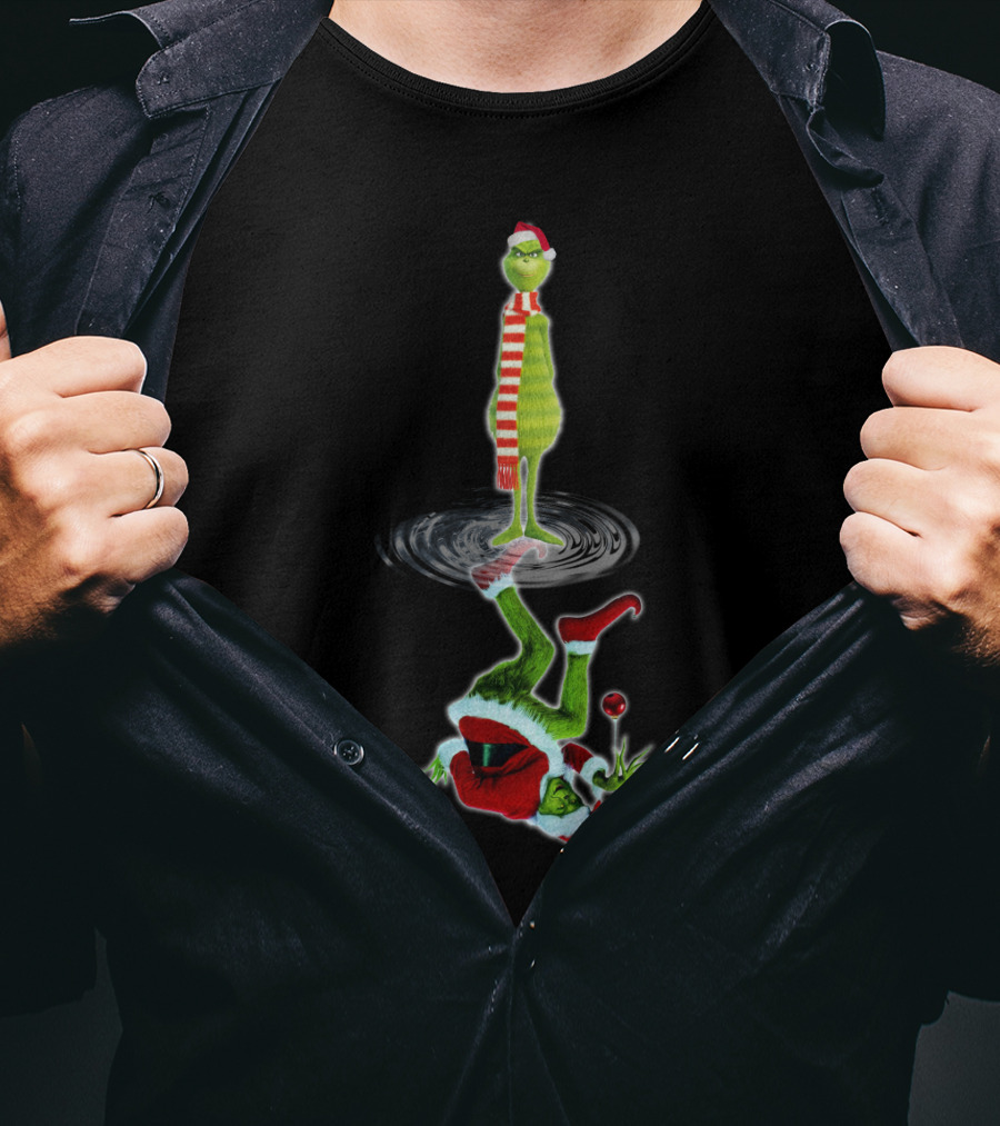The Grinch Reflection Santa T-Shirt
