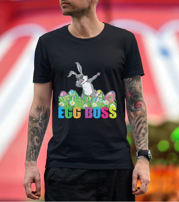 Premium T-Shirt: Dabbing Easter Bunny Egg Boss with Colorful Easter Eggs and Grass T-Shirt Dabbing Easter Bunny Egg Boss with Colorful Easter Eggs and Grass T-Shirt