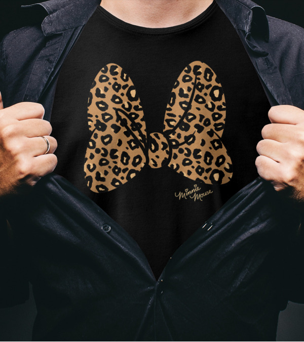 Minnie Mouse Leopard Print Bow Disney T-Shirt