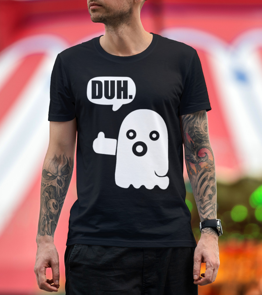 Duh Ghost Thumbs Up Approval Sign T-Shirt