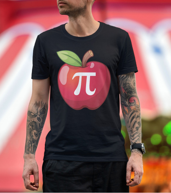 Premium T-Shirt: Apple Pi Math Lovers and Teachers Pi Day T-Shirt Apple Pi Math Lovers and Teachers Pi Day T-Shirt