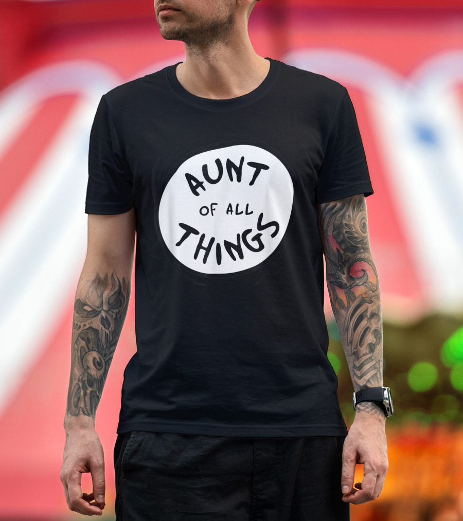 Dr. Seuss Aunt Of All Things Emblem Red Iconic Phrase T-Shirt
