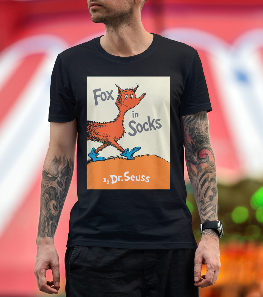 Fox in Socks by Dr. Seuss Book Cover T-Shirt