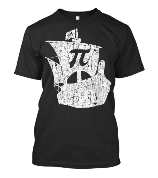 Pi Symbol Pirate Ship Math Geek Stem Teacher 3.14 T-Shirt