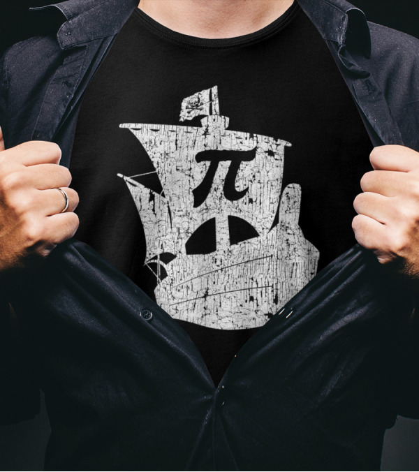 Pi Symbol Pirate Ship Math Geek Stem Teacher 3.14 T-Shirt
