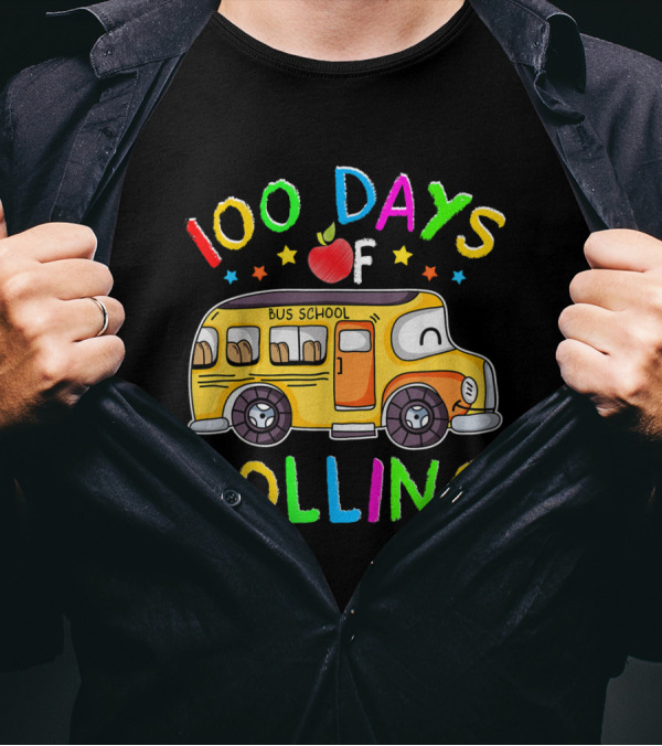 100 Days Of Rolling School Bus T-Shirt
