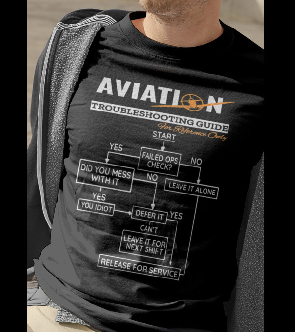 Aviation Troubleshooting Guide Diagram For Reference Only T-Shirt