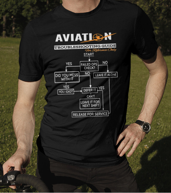 Aviation Troubleshooting Guide Diagram For Reference Only T-Shirt