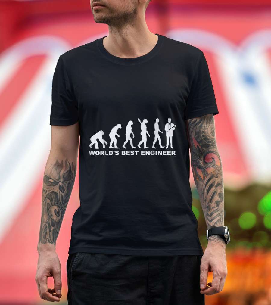 World's Best Engineer Evolution T-Shirt