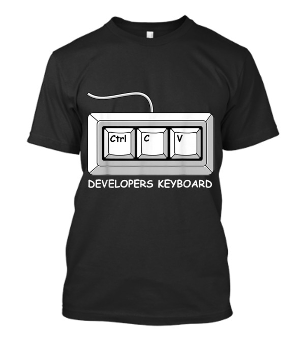 Developers Keyboard Funny Programmer Software Developer Computer T-Shirt