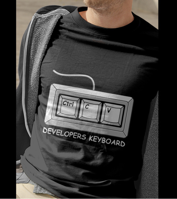 Developers Keyboard Funny Programmer Software Developer Computer T-Shirt