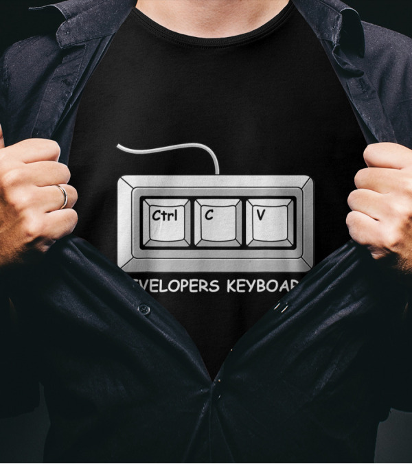Developers Keyboard Funny Programmer Software Developer Computer T-Shirt