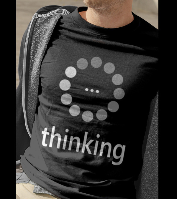 Thinking Loading Dot Circle Process Pun T-Shirt