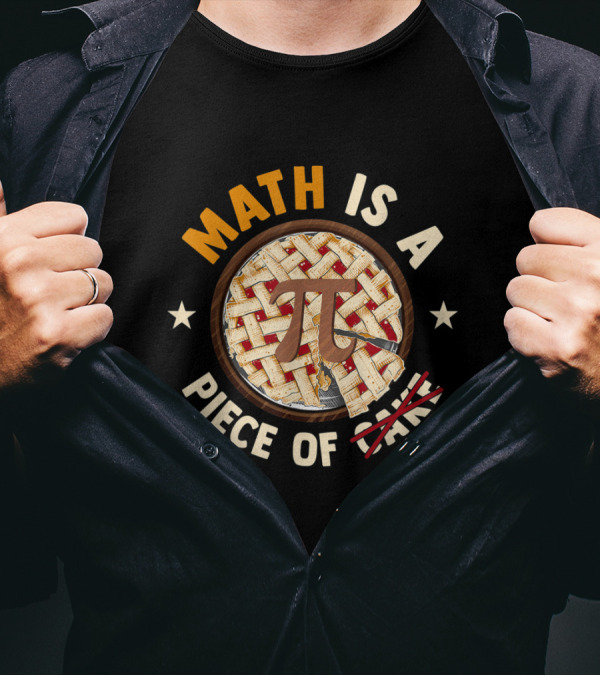 Math Is A Piece Of Pi Apple Pi Happy Pi Day T-Shirt