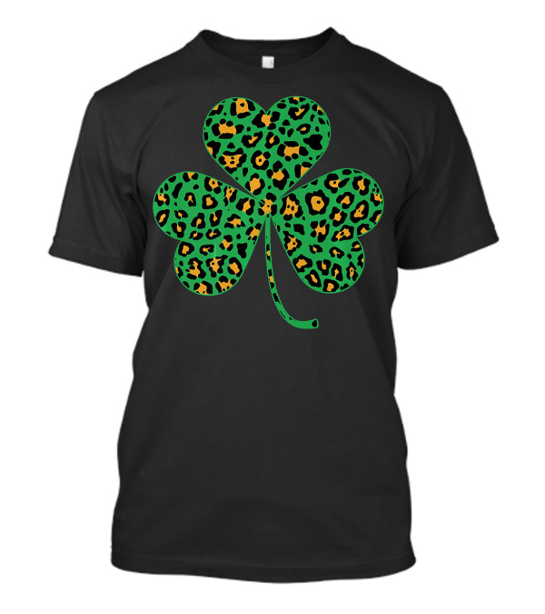Irish Shamrocks Leopard Print Cheetah T-Shirt