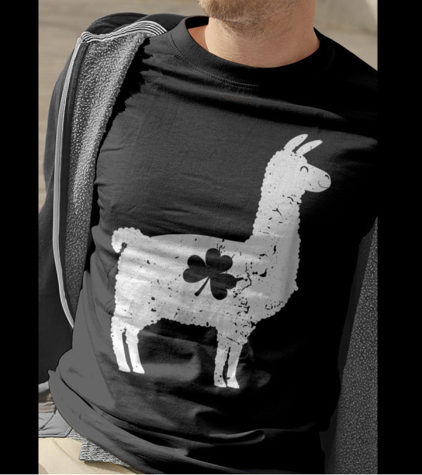 Llama Shamrock Llama Saint Patrick's Day Shamrock T-Shirt