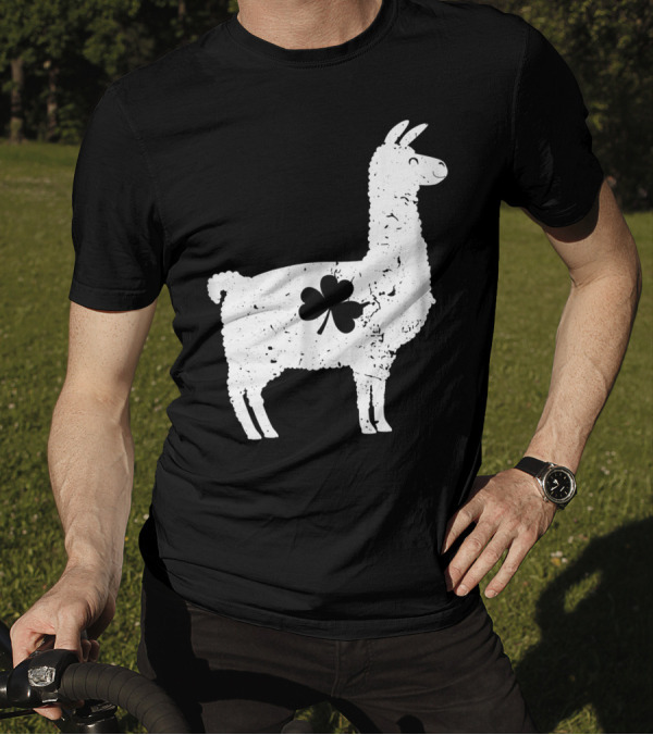 Llama Shamrock Llama Saint Patrick's Day Shamrock T-Shirt