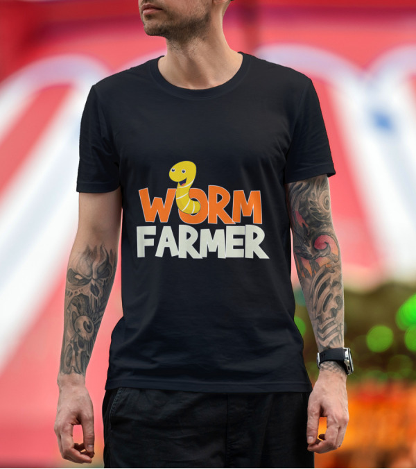 Premium T-Shirt: Worm Farmer Composting Vermiculture Happy Worm T-Shirt Worm Farmer Composting Vermiculture Happy Worm T-Shirt