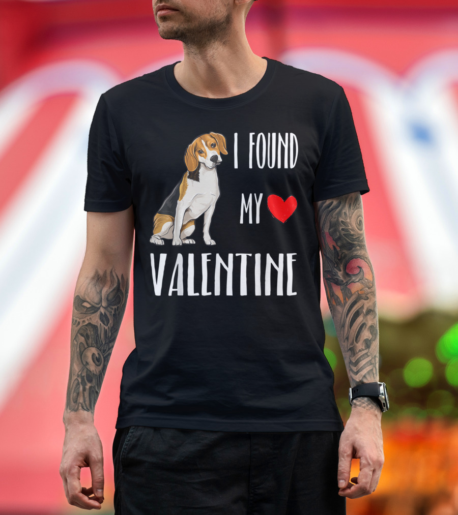 I Found My Heart Valentine Beagle T-Shirt