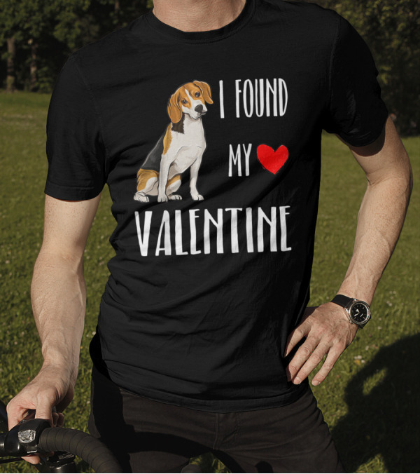 I Found My Heart Valentine Beagle T-Shirt