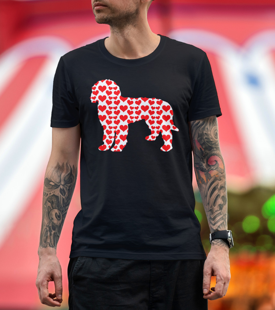 Goldendoodle Dog Hearts Valentine T-Shirt