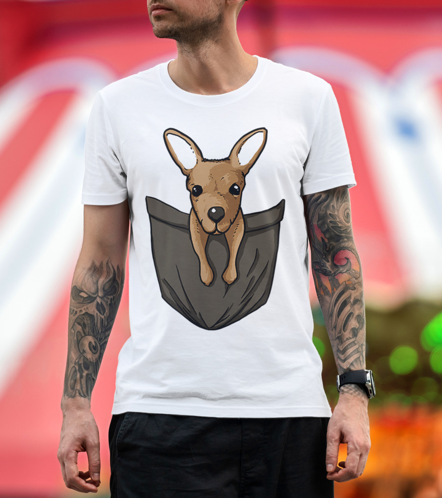 Kangaroo in the Pocket Funny Australia Humor T-Shirt