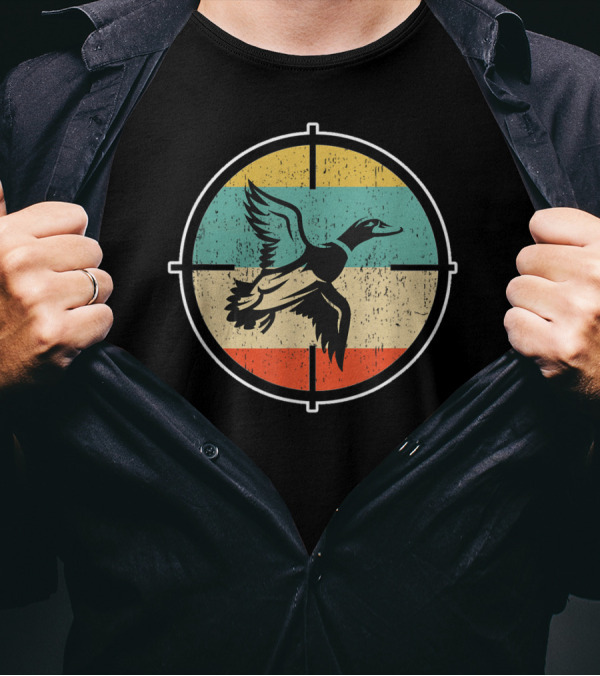 Duck Hunting Duck Hunter Target Retro Duck T-Shirt