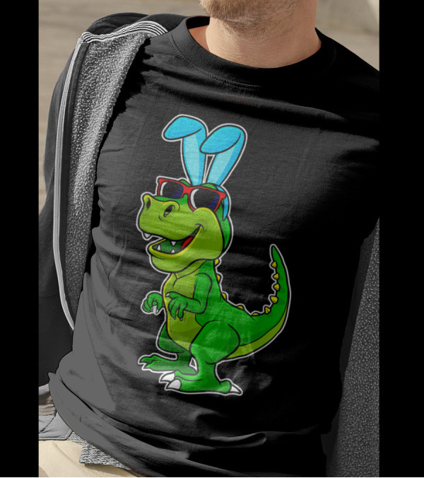 T Rex Easter Bunny Funny Dinosaur Boys T-Shirt