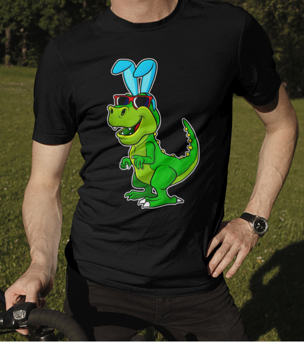T Rex Easter Bunny Funny Dinosaur Boys T-Shirt